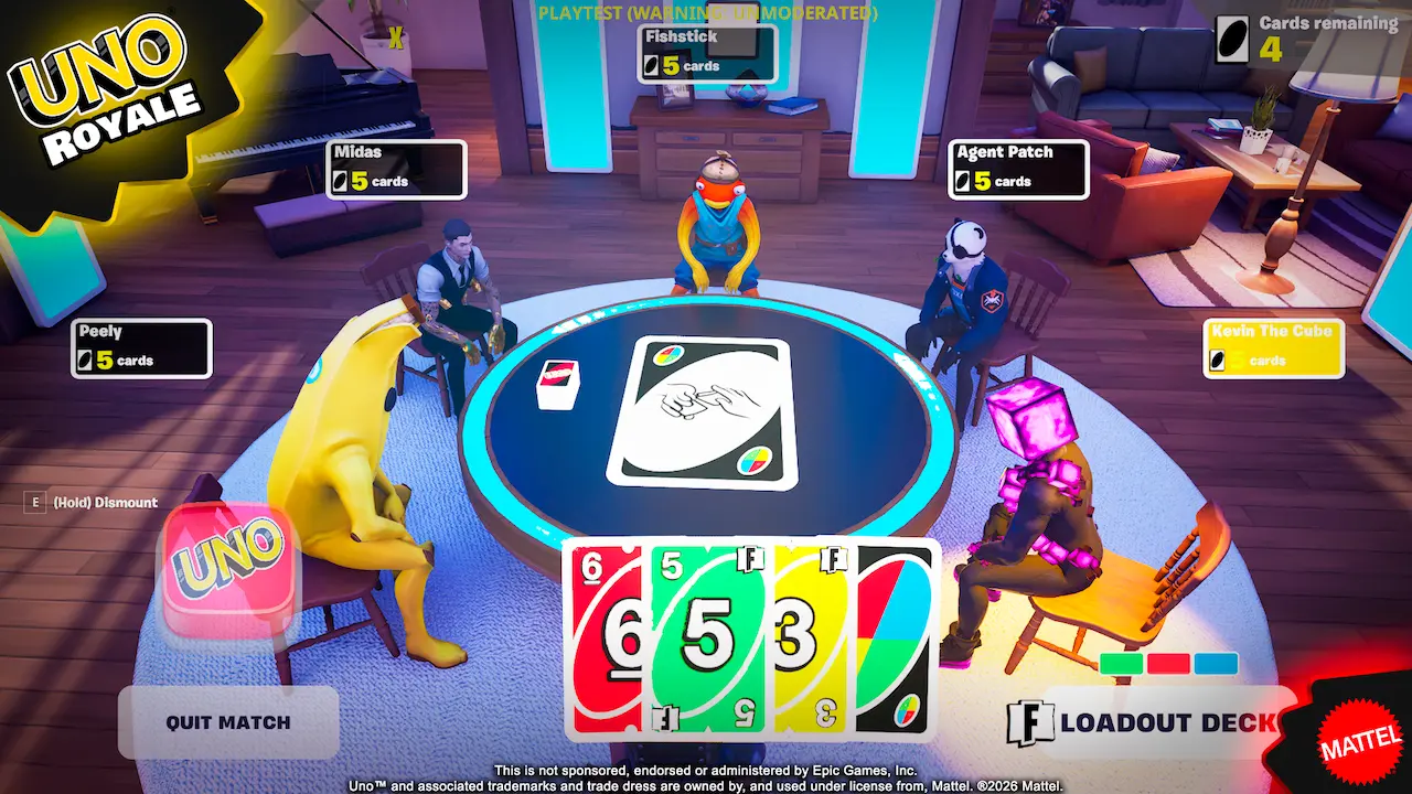 Juega UNO Royale en Fortnite y Roblox con tu escuadrón favorito