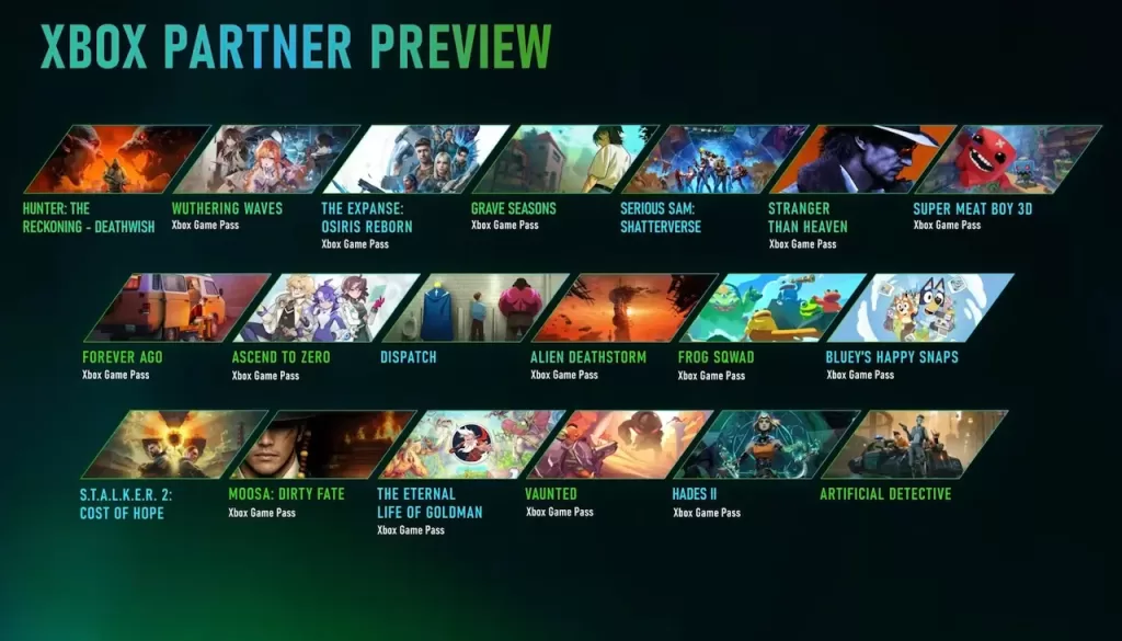 19 juegos Xbox Partner Preview