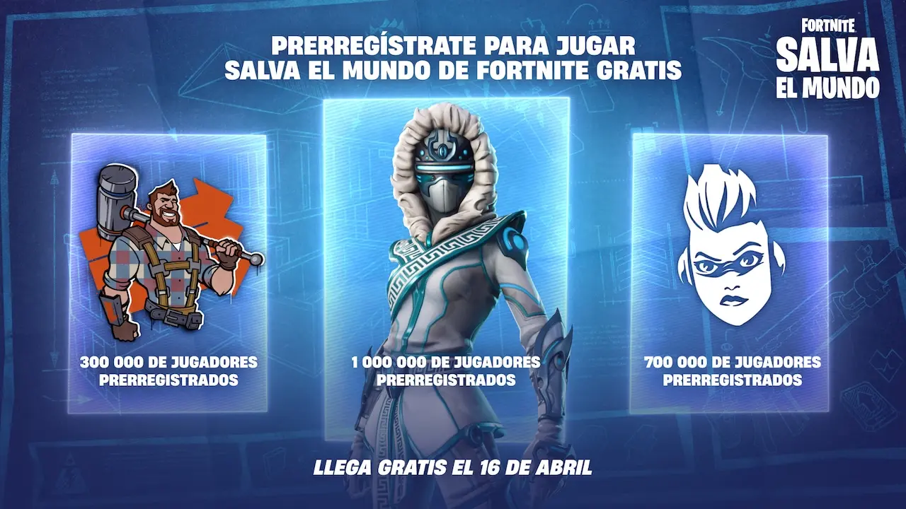 Salva al Mundo gratis Fortnite recompensas