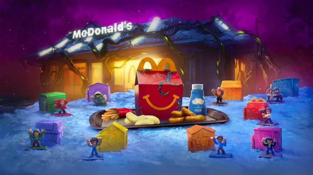 Cajita Feliz McDonalds de Stranger Things Tales From '85 muñecos