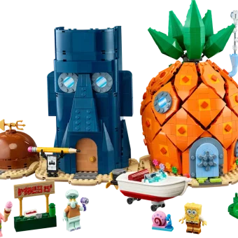 LEGO Icons Bob Esponja Pantalones Cuadrados Fondo de Bikini