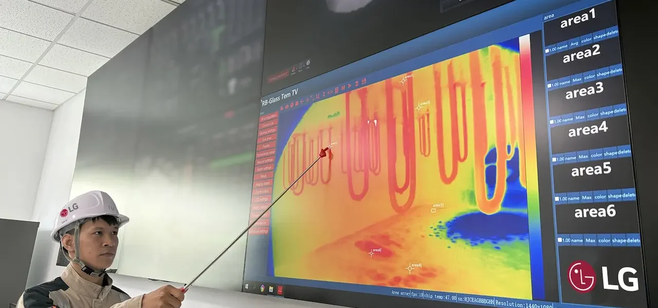LG mejora la producción de polvo de vidrio LG PuroTec y de Easy-Clean LG Purotec linea de produccion cambios