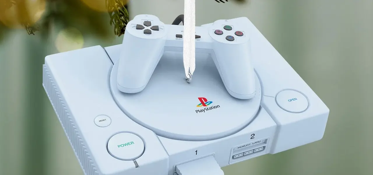 El PlayStation original ahora es un adorno de navidad con luz y sonido PlayStation 1 adorno navideño Hallmark