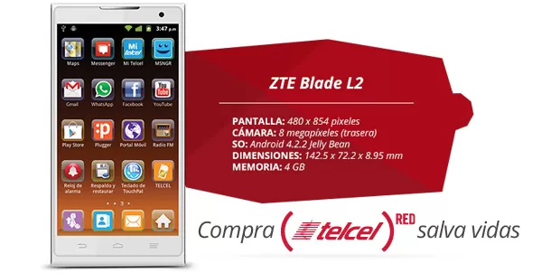 ZTE-Blade-L2-Telcel-Red