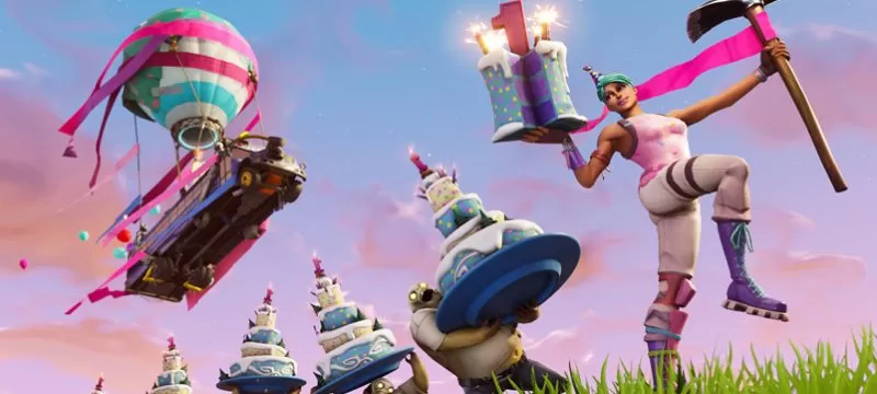 Fortnite pasteles aniversario