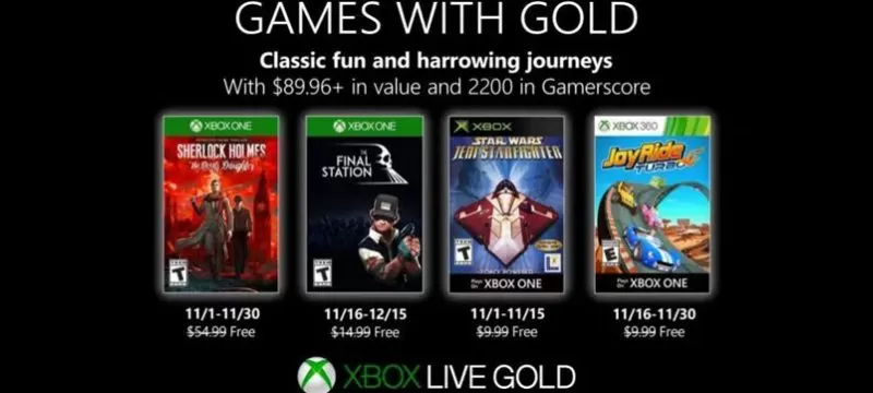 Games with Gold noviembre 2019