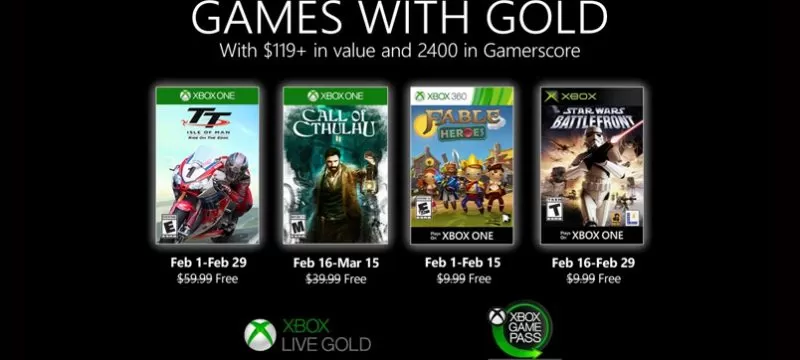 Games with Gold febrero 2020