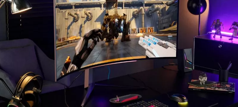 LG UltraGear OLED 45GR95QE curvo de 45 pulgadas